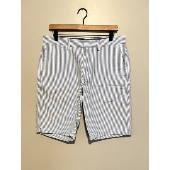 NWT J.Crew Men's 10.5" Shorts in Blue Stripe Catalina Waist 32 - Picture 3 of 12